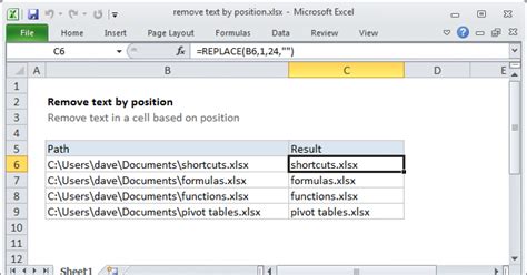 Removing Text in Excel