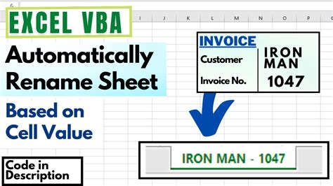 Rename Sheets Based on Cell Values with VBA