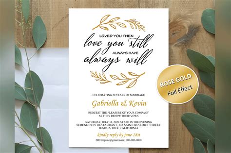 Renewal of Vows Invitation Templates Gallery 5