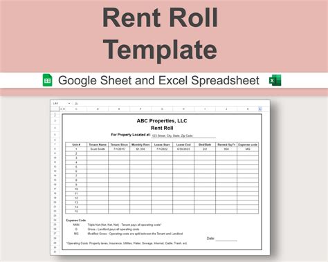 Rent Roll Template Excel Image 1