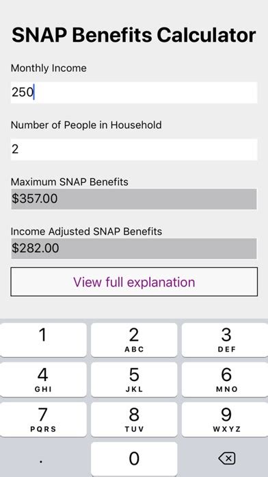 Rent and SNAP Benefit Calculations