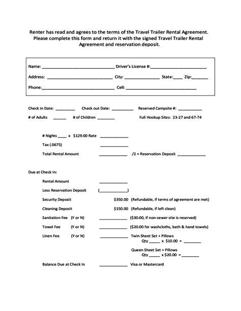 Rental Agreement Template