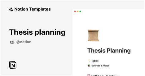 Research Paper Planner Notion Template