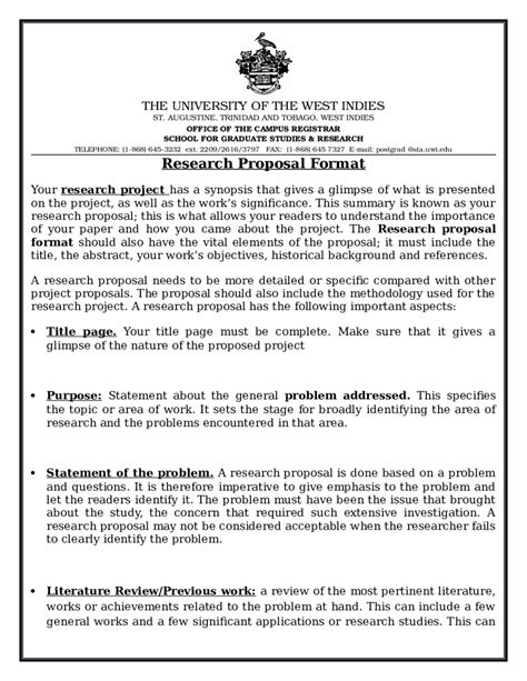 Research Proposal Template PDF