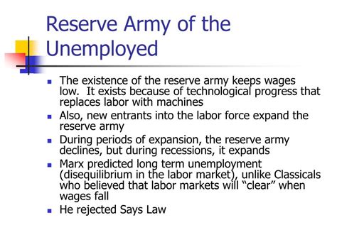 Reserve Army of Labor and Inequality