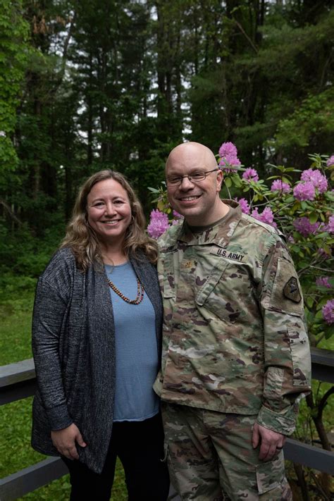 A photo of a reserve member with their family