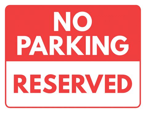 Reserved Parking Sign Template Design