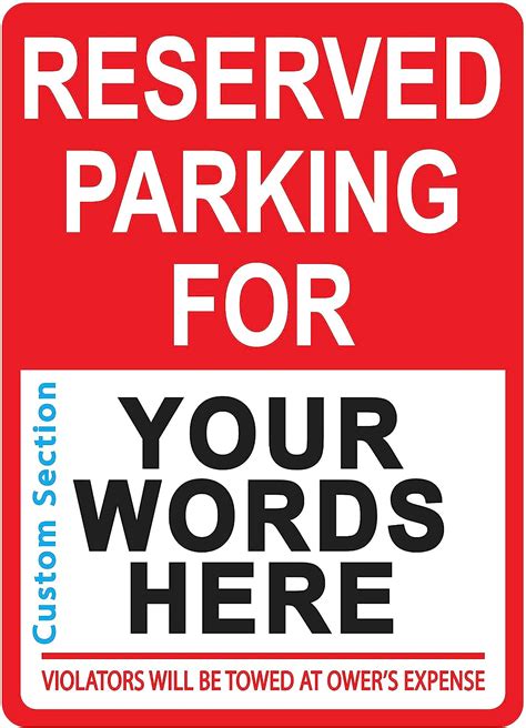 Reserved parking signs for customers