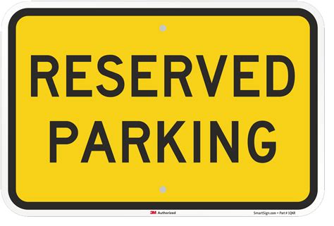 Reserved parking signs for events