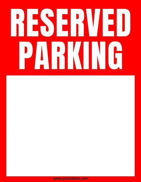 Reserved parking signs for priority