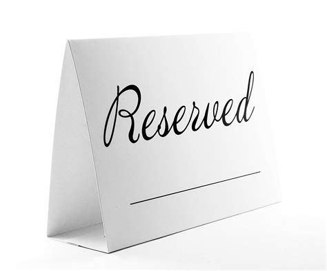 Event Reserved Signs