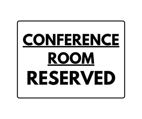 Reserved Signs for Conferences