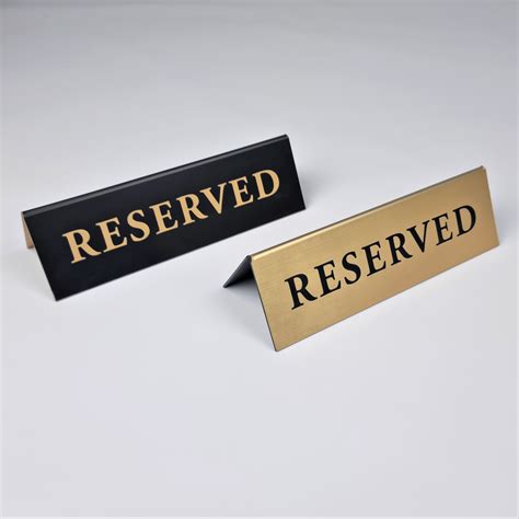 Reserved Signs for Restaurants