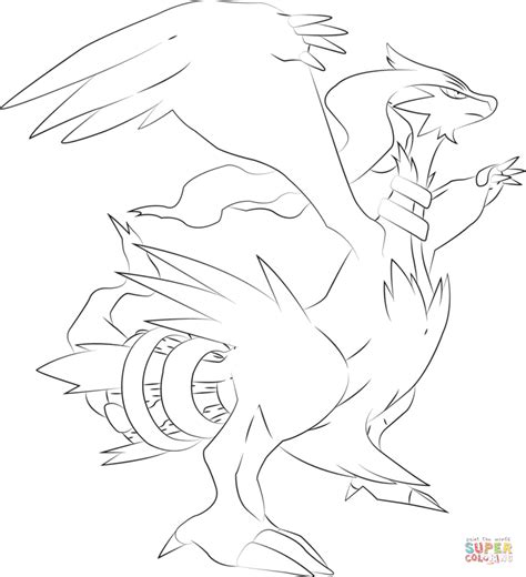 Reshiram coloring page