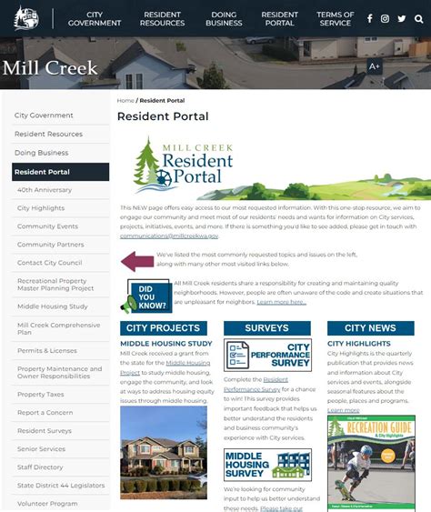 Resident Portal and Social Media Group