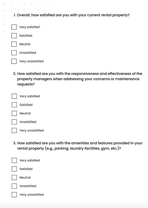 Resident Satisfaction Survey Template