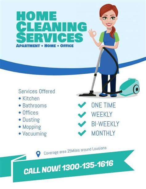 Residential Cleaning Service Flyer Template