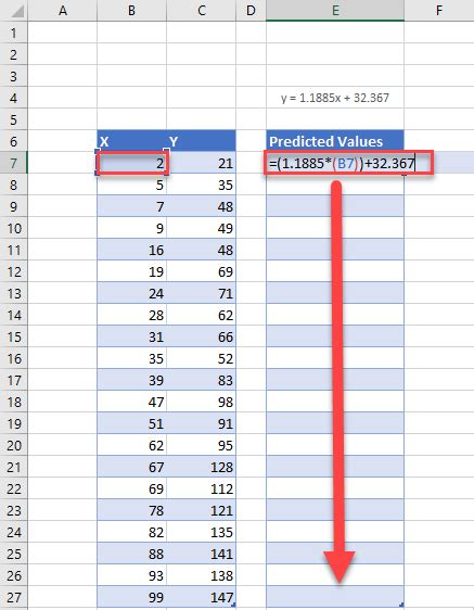 Residuals in Excel with VBA