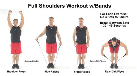 Resistance band workouts can target the shoulders