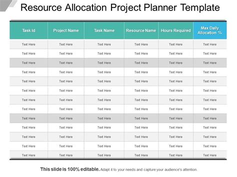 Resource Allocation Plan Template