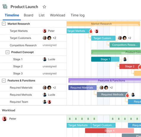 Resource allocation project timeline template