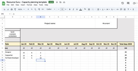 Resource Capacity Planning Template 7