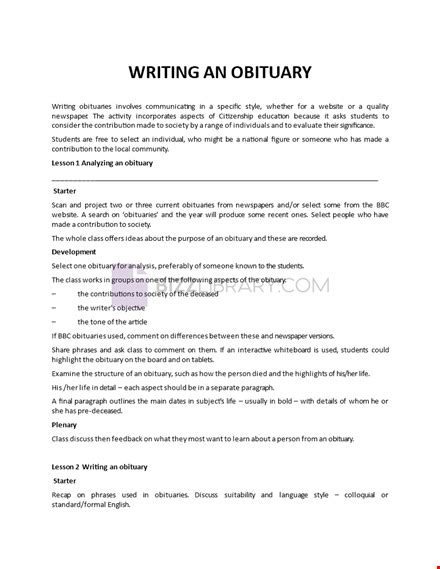 Tips for writing a respectful obituary