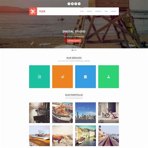 Responsive one-page HTML5 template example