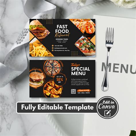 Restaurant Business Card Template