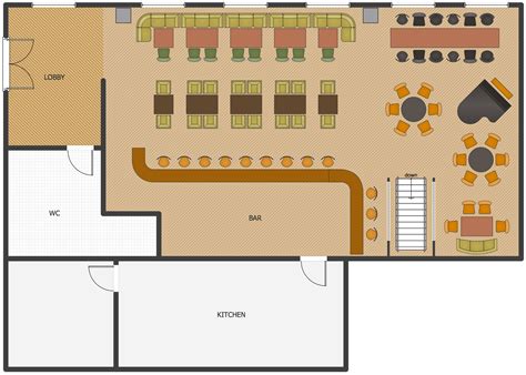 Restaurant floor plan template