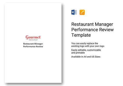 Restaurant Manager Review Template Components