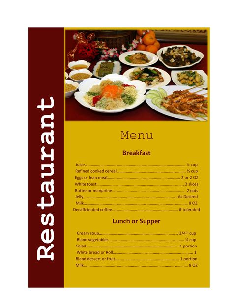 Restaurant Menu