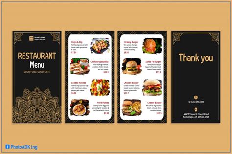 Restaurant Menu Ideas