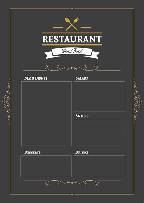 Benefits of Using a Restaurant Menu Template