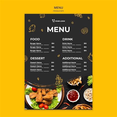 Restaurant Menu Template Free PSD Download