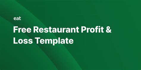 Restaurant Profit and Loss Template