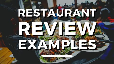 Restaurant reviews and ratings