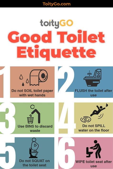 Restroom etiquette pictures for education