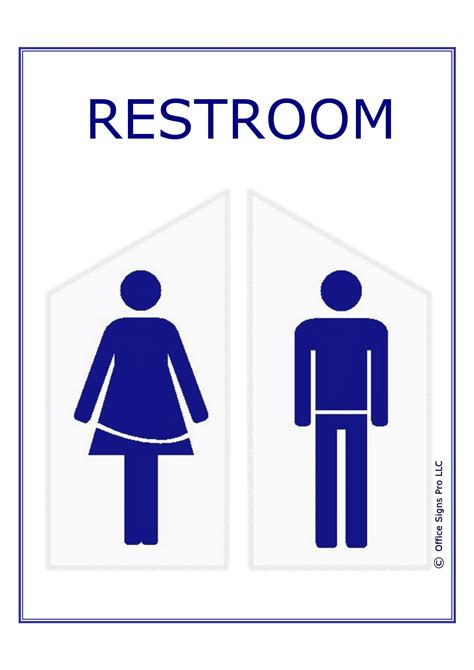 Restroom Sign Template 1