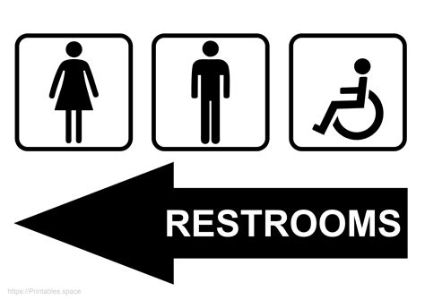 Restroom Sign Templates Design