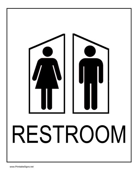 Free Restroom Sign Templates