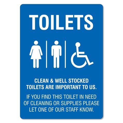 Restroom signs with messages