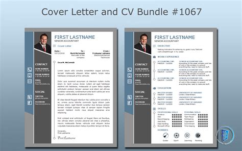 Resume and Cover Letter Template Bundle Example