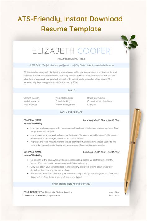 Resume examples Word example