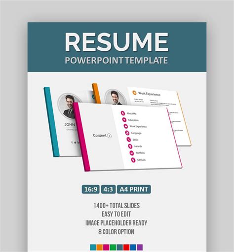 Resume PowerPoint Template 5