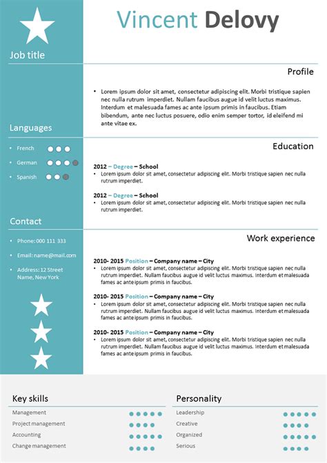 Resume Star Resume Template