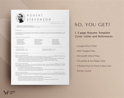 Resume Template 1 in Open Office Writer