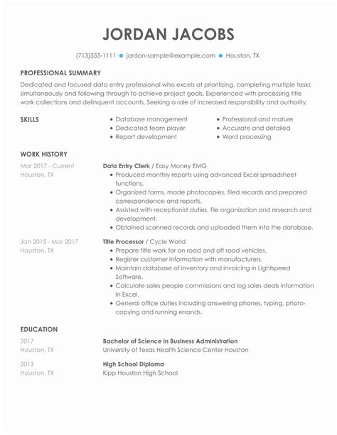 Blank Resume Template Example