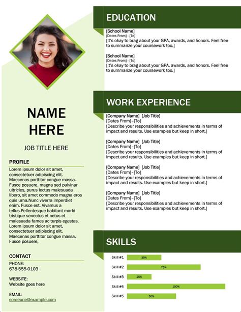 Resume Template Designs in Microsoft Word