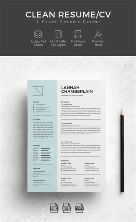 Resume Template Designs in Microsoft Word